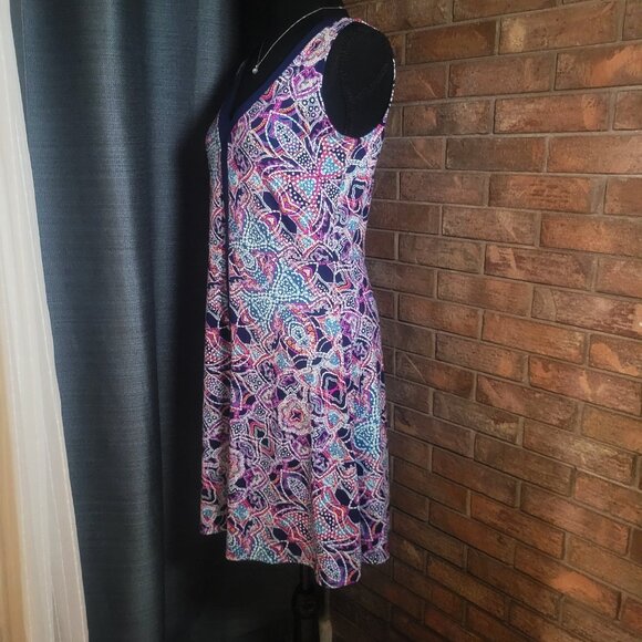 Title Nine Hillary Dream Sleeveless Dress - Multi- Colored Paisley - Size M - Picture 3 of 10